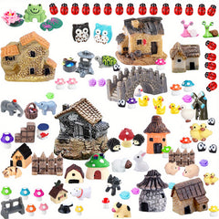115 Pieces Fairy Garden Accessories Fairy Garden Kit Fairy Garden Animals Figuri