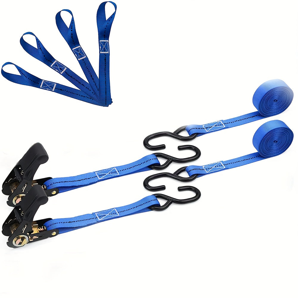 2pcs Ratchet Strap 2 1in Wide Luggage Bundle Strap Total Length 4m 157in