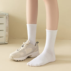 2 Pairs Classic Crew Socks Women's Stockings