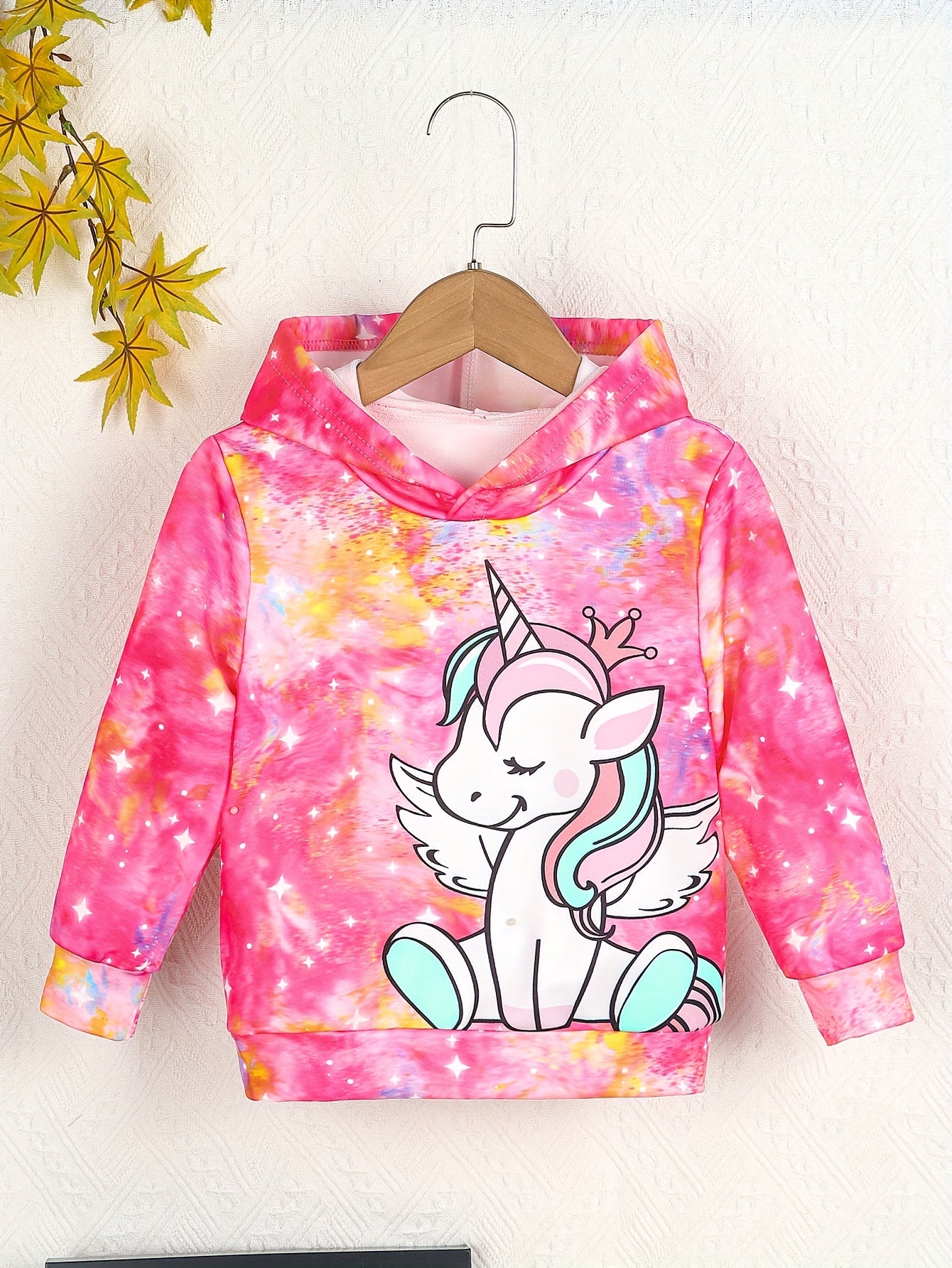 Tie Dye Rainbow Hoodie for Girls Casual Sweatshirt Tops
