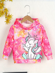Tie Dye Rainbow Hoodie for Girls Casual Sweatshirt Tops