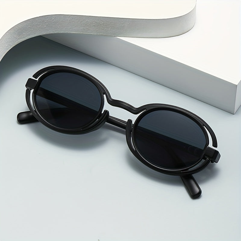 Men's Steampunk Sunglasses UV Protection Retro Round Frame Sunglasses PC Lenses