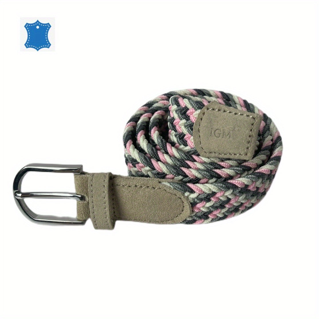 Pink Suede Elastic Belt for Kids & Youth