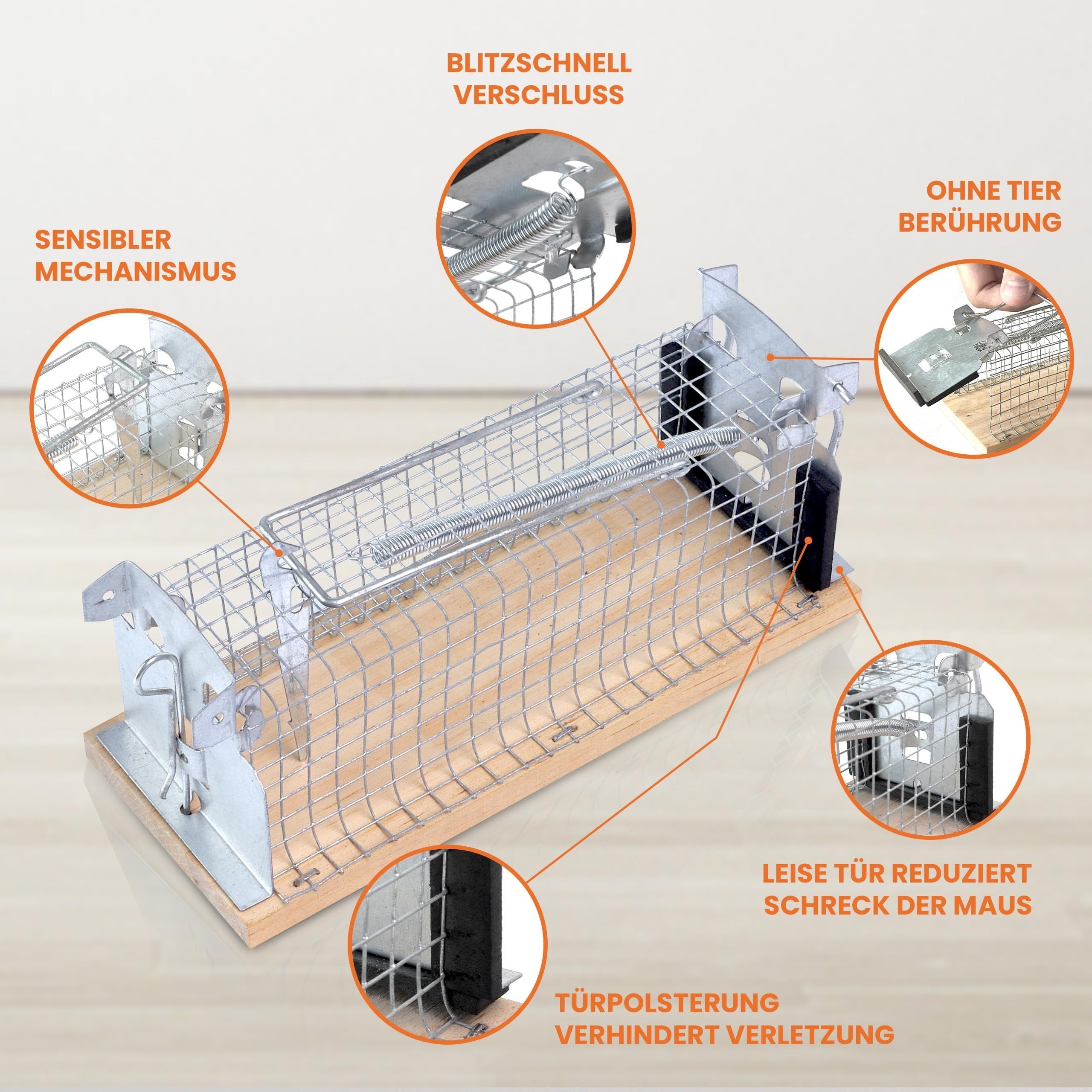 2 Packs Live Mouse Trap For Mice Indoor Outdoor Live Mouse Trap