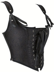 Lace Up Body Shaper Corset Zip Tank Tummy Control