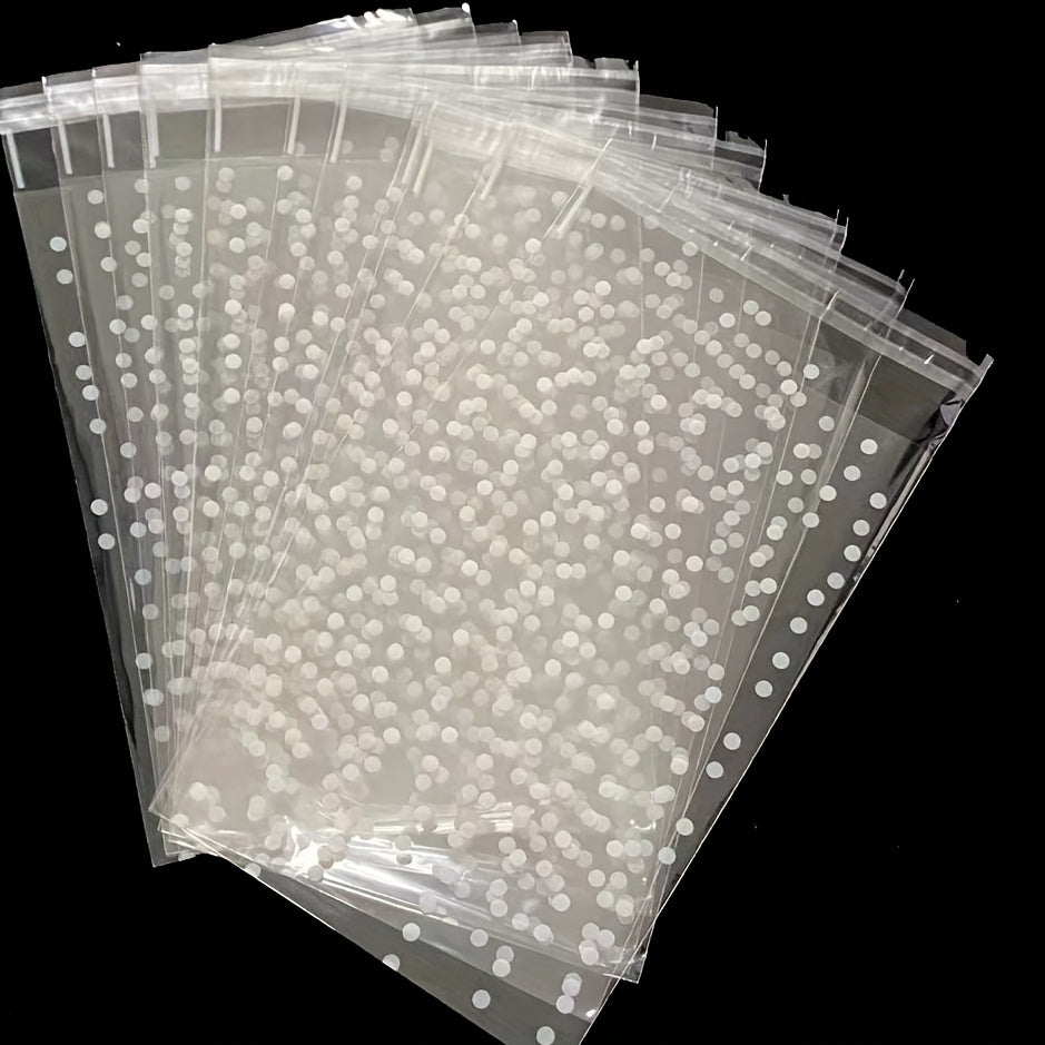 100pcs Dots Cellophane Ziplock Bags For Snacks Toy Packaging