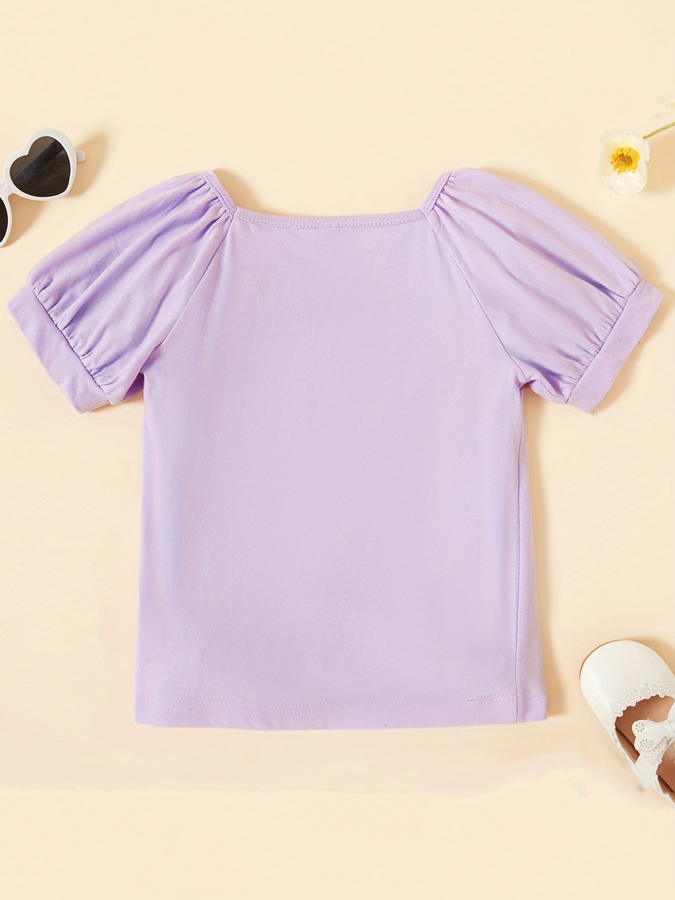Toddler Girls Cotton Short Sleeve Tee Top