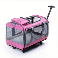 Airline Approved Cat Carrier Wheeled Pet Carrier For Dogs And Cats