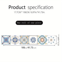 Moroccan Geometric Pattern Stair Decal Waterproof Self-adhesive Wallpaper
