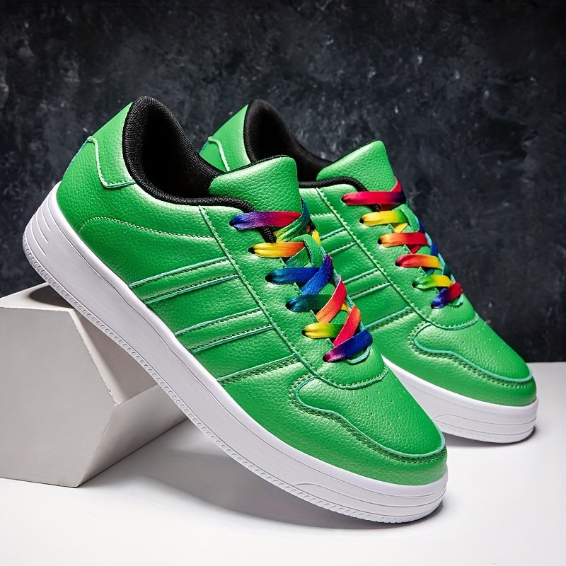 Unisex Lace Up Low Top Skate Shoes Non Slip Sneakers
