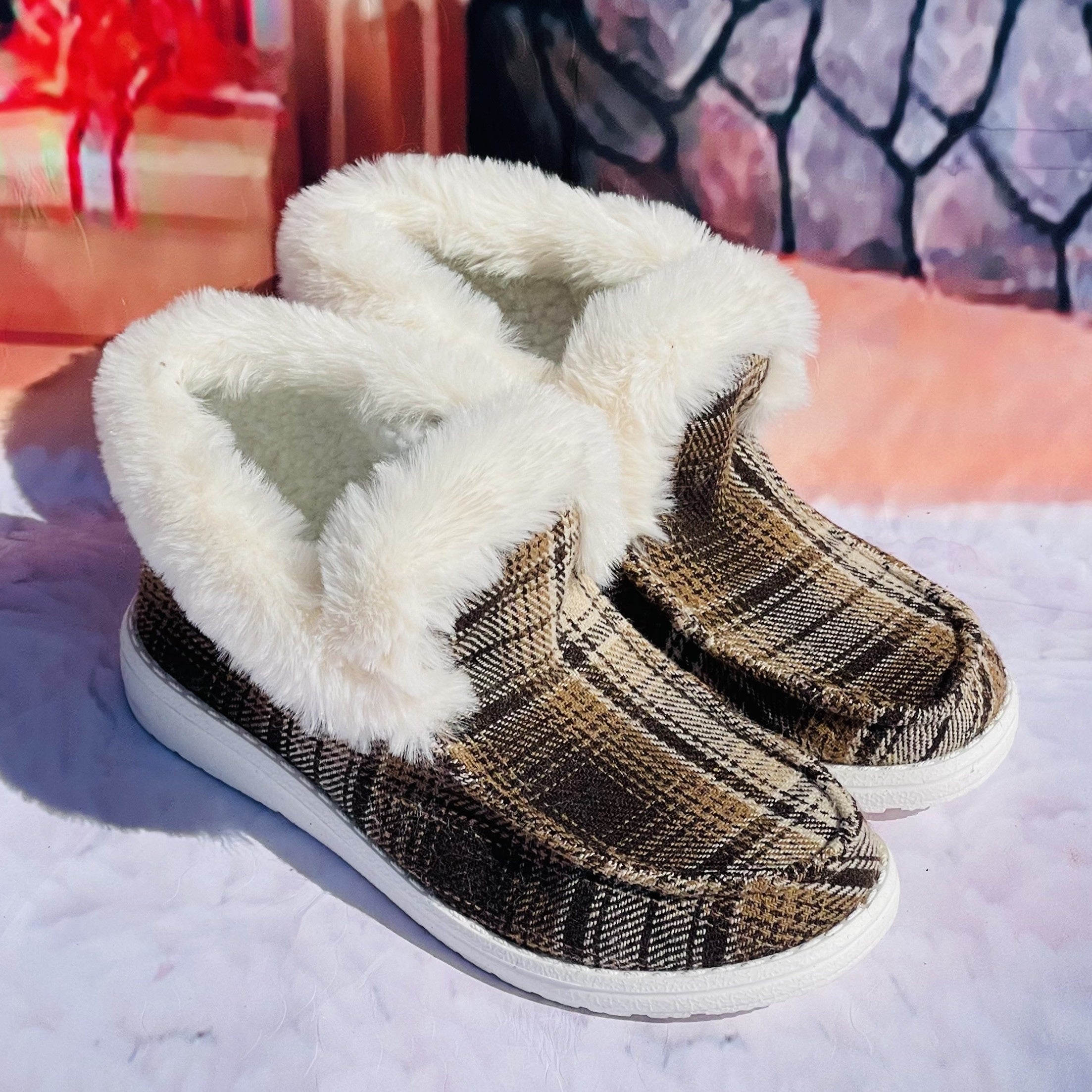 Gradient Coffee Winter Boots for Women