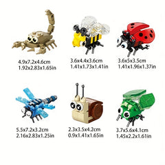 Insect Building Block Set Bee Ladybug Firefly Dragonfly Spider Toy