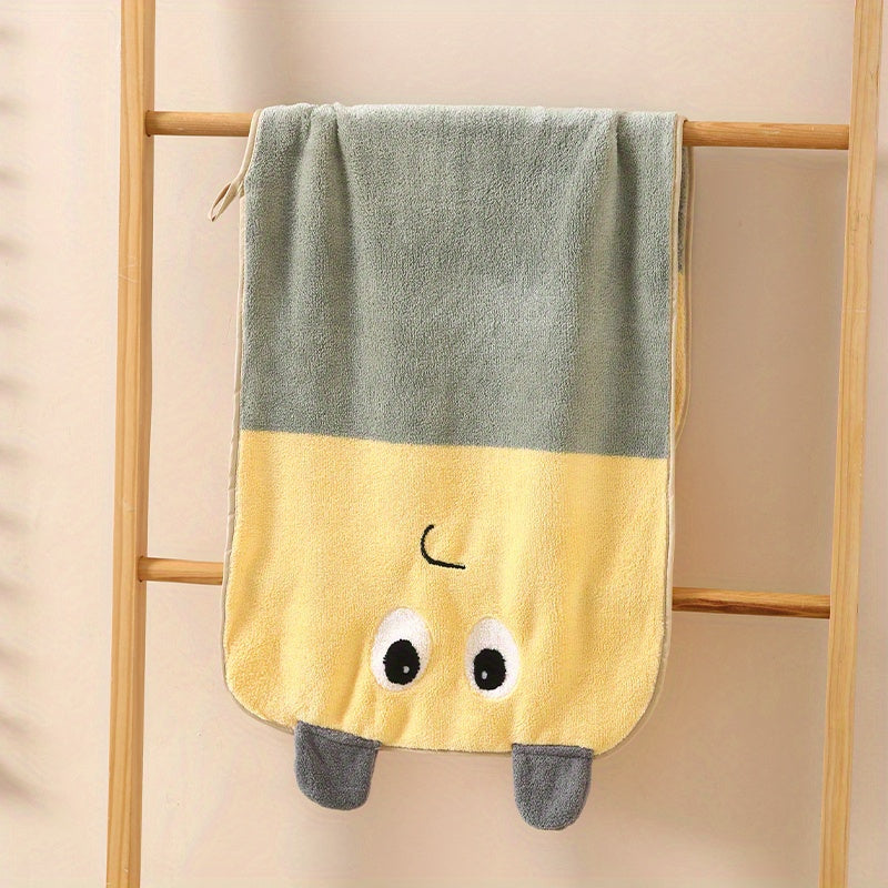 Cartoon Pattern Hand Towel Coral Velvet Soft Absorbent Towel