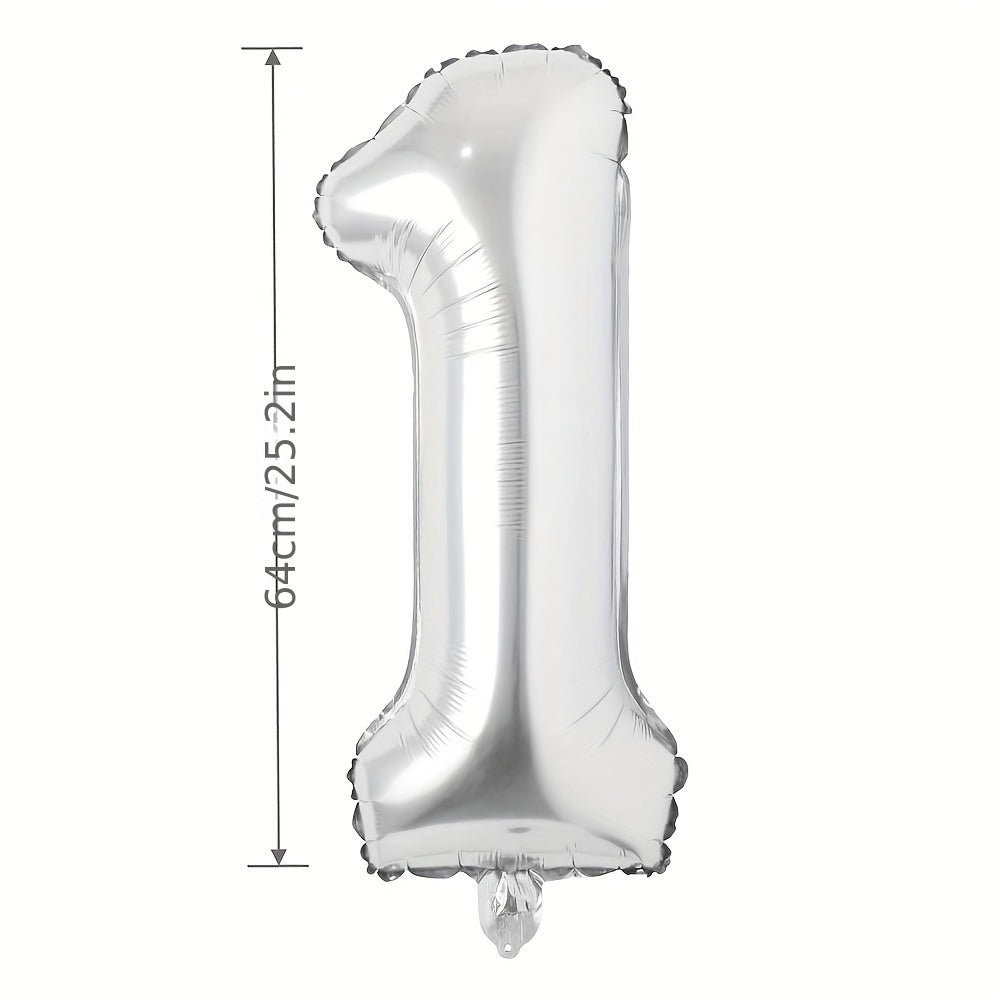 1pc 81 28 Cm Silvery Letter Balloons Foil Mylar Party Decor