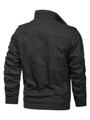 Men's Lightweight Cotton Jacket Military Windbreaker Coat