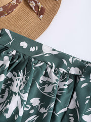 Boho Floral Pleated Skirt for Summer