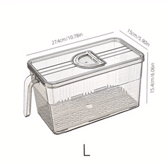 1pc Transparent PET Timing Refrigerator Fresh keeping Box
