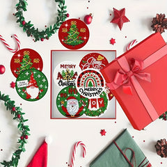 8pcs Christmas Series Diamond Painting Coaster Kit
