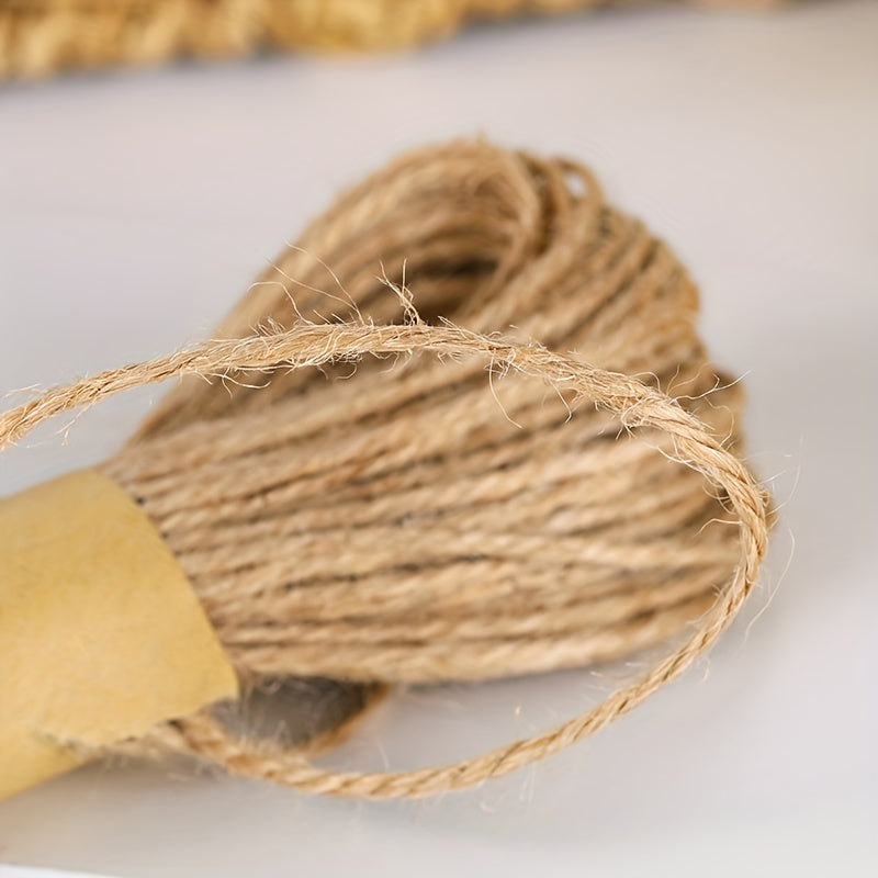 1pc Natural Jute Rope 3 Strands Braided Jute Rope Christmas Decoration Bundle