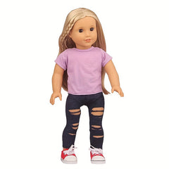 18 Inch Doll Outfit Set for Halloween & Christmas Dress Up Clothes Gray Red