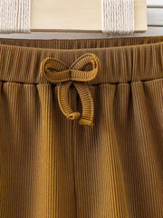 Girls Knit Bowknot Shorts Comfortable Casual Pants For Summer