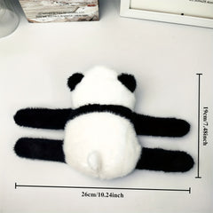 Panda Plush Toy Bracelet Soft & Stuffed Animal Wristband with Golden Accents