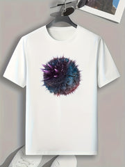 Pattern Print Men's Graphic T-shirt for Summer