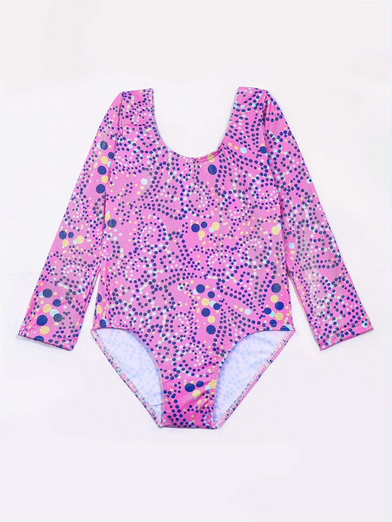 Girl's Polka Dot Gymnastics Suit One Piece Outfit
