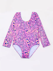 Girl's Polka Dot Gymnastics Suit One Piece Outfit