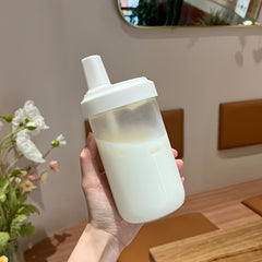 Convenient 17oz Milk Tea Cup with Straw, Plastic Beverage Juice Water Cup