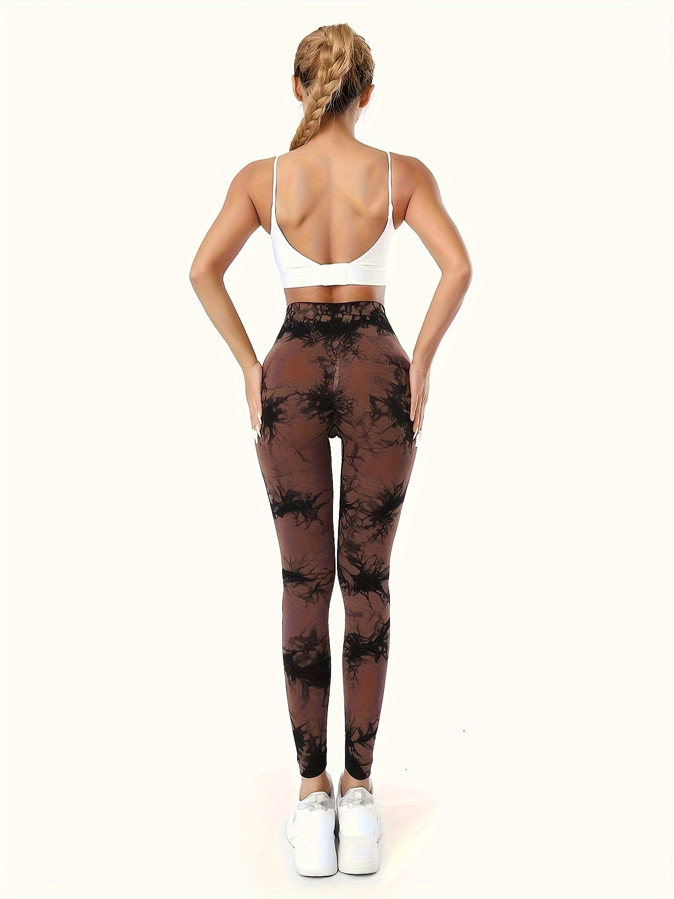 Tie Dye Yoga Workout Pants Stretch Leggings Women's Activewear