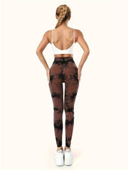 Tie Dye Yoga Workout Pants Stretch Leggings Women's Activewear