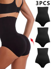 3pcs High Waist Shaping Panties Tummy Control Butt Lifting Slimmer Panties