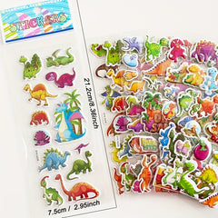 8pcs Cartoon Dinosaur Series Stickers, Waterproof, Boys Toy Gift