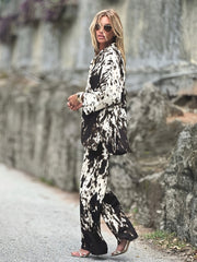 Tie Dye Long Sleeve Shirt & Pants Set