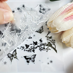 Butterfly Flower Cartoon Stamp for Card Making DIY Scrapbook