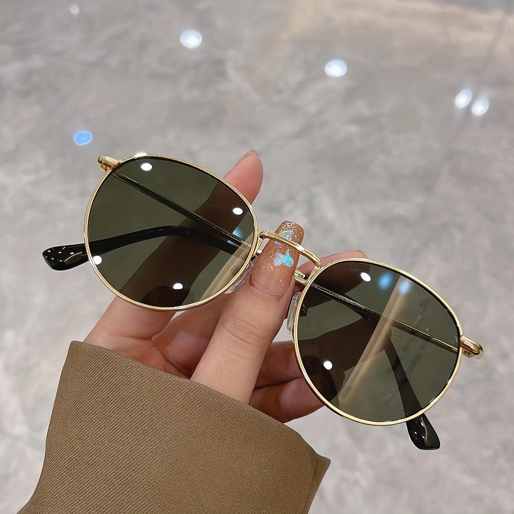 Retro Round Sunglasses UV400 Sun Shades Metal Glasses