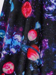 Girls Galaxy Print Sleeveless Dress Kids Clothes