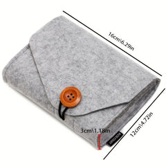 Portable Storage Bag Button Elastic Band Charging Travel Storage Bag