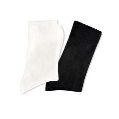 2 Pairs Solid Crew Socks Comfy & Breathable Women's Stockings