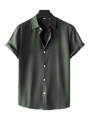 Men's Casual Short Sleeve Shirt for Summer Vacation