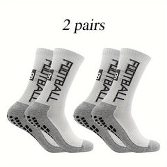 Non Slip Football Socks with Grip Pads, Breathable and Sweat-Absorbing