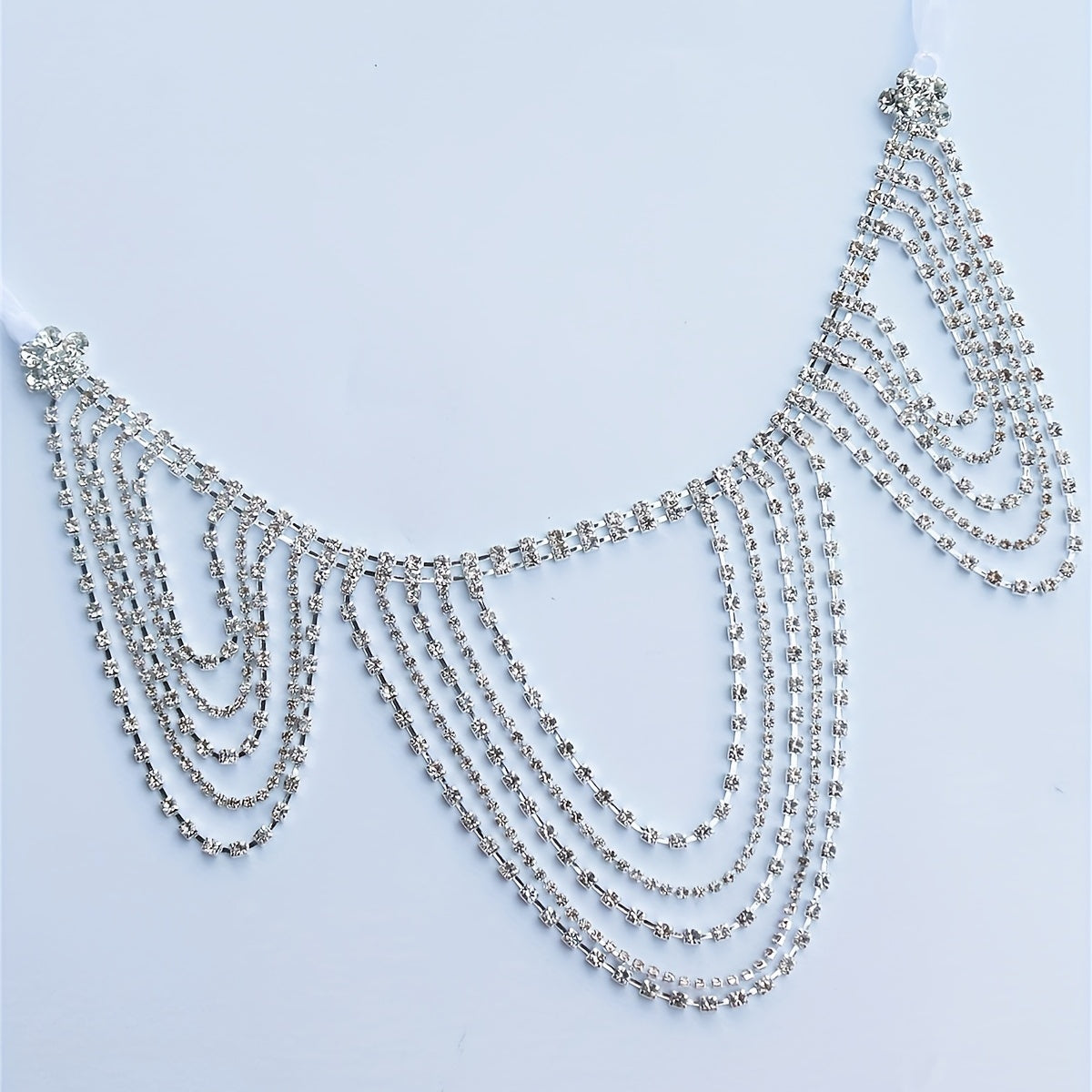 Rhinestone Shoulder Chain With Long Tassel for Wedding Party