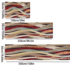 Colorful Striped Runner Rugs Soft Laundry Room Rug Long Anti-fouling Hallway Rug