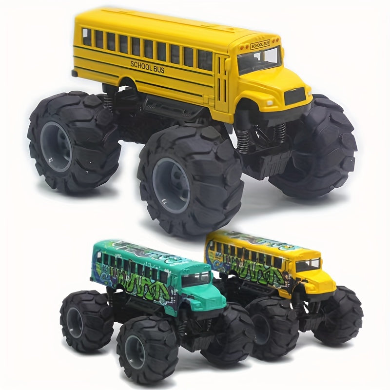 Alloy School Bus Pull Back Model Bus Car Toy
