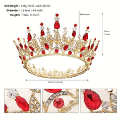 Vintage Crystal Headband Queen Princess Crown Bridal Wedding Head Jewelry