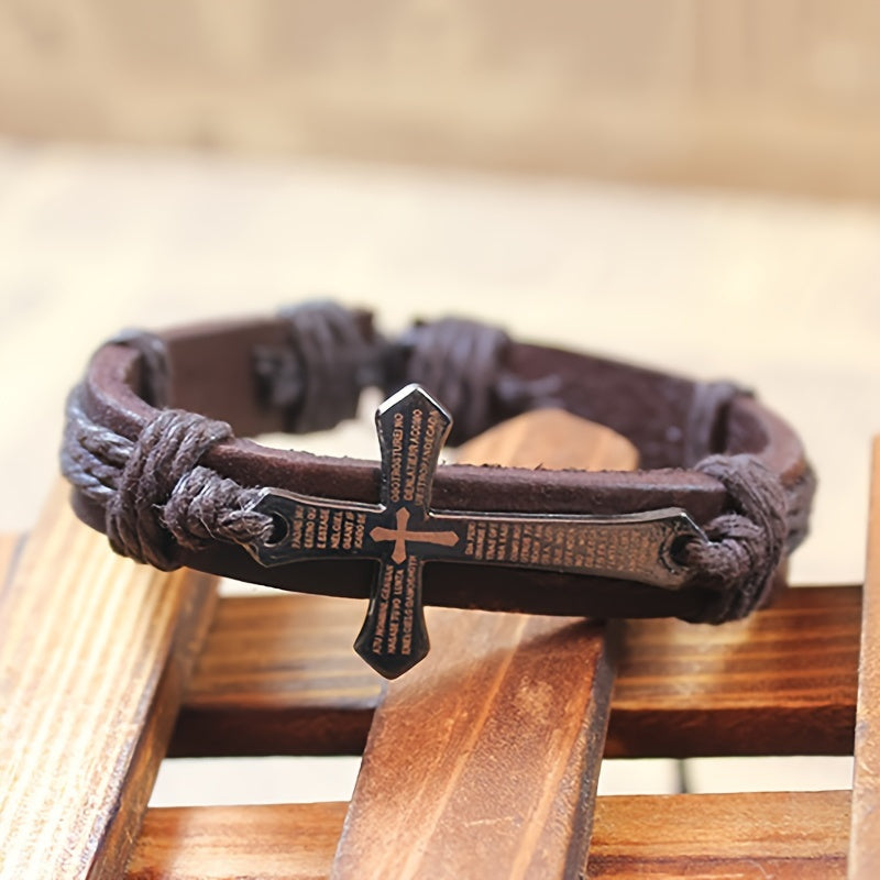 Men's Bracelet Cross Metal Punk Style Bracelet