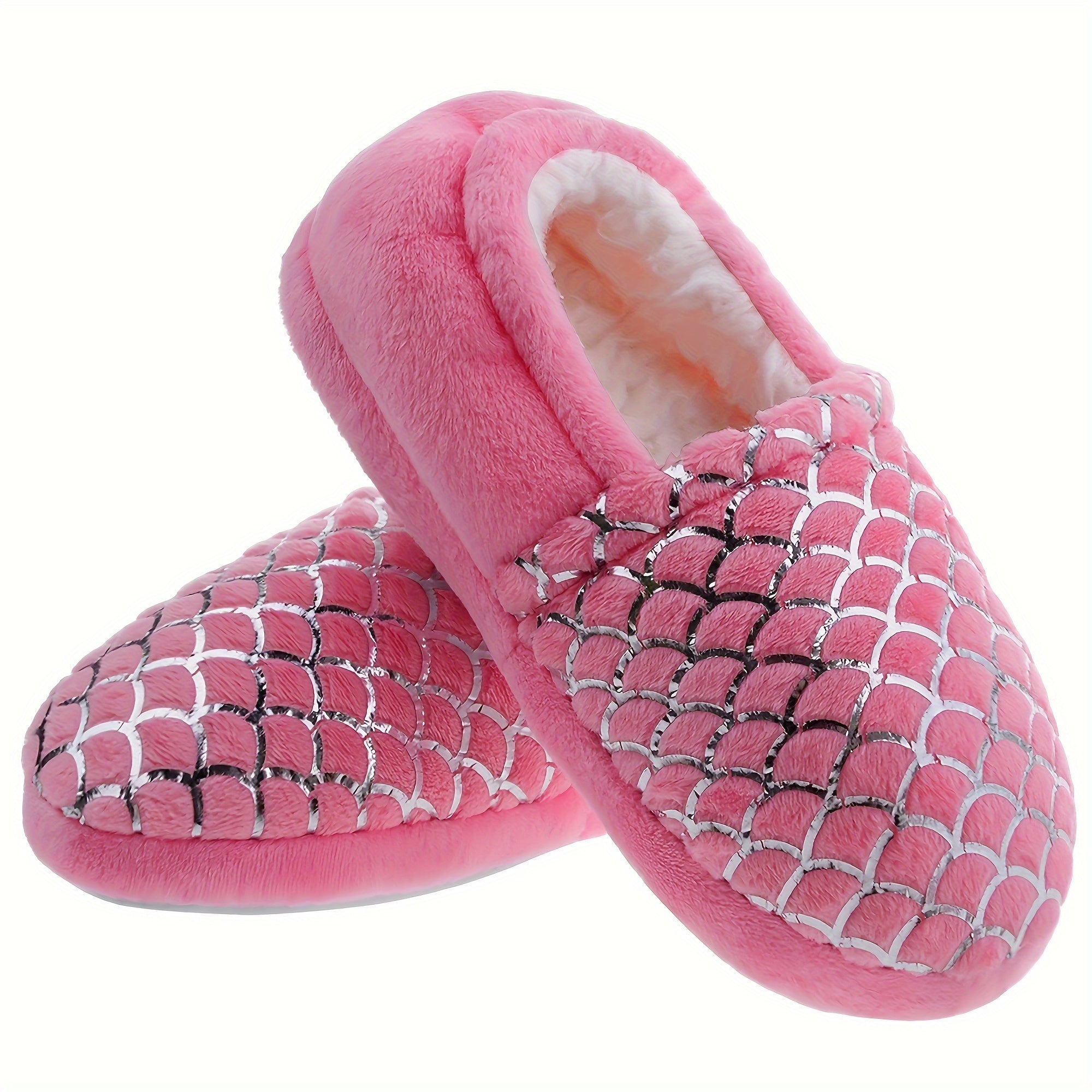 Girls Fleece House Shoes Lightweight Non Slip Soft Bottom Walking Shoes