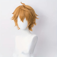 Christmas Brown Short Wig Anime Cosplay Wig Heat Resistant Synthetic Wig Cap