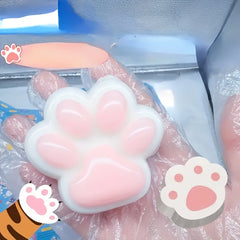 Cat Paw Squeeze Toy Soft Rubber Relaxation Toy Pink